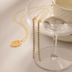 Shoperly ES-312-18k Gold Plated Stainless Steel Tarnish Free Waterproof Female Earrings