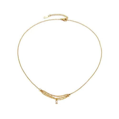 Shoperly Jacline Chain 18k Gold Plated Stainless Steel Tarnish Free Waterproof Female Jewellery