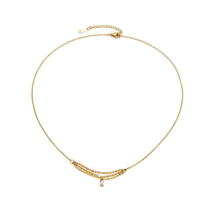 Shoperly Jacline Chain 18k Gold Plated Stainless Steel Tarnish Free Waterproof Female Jewellery
