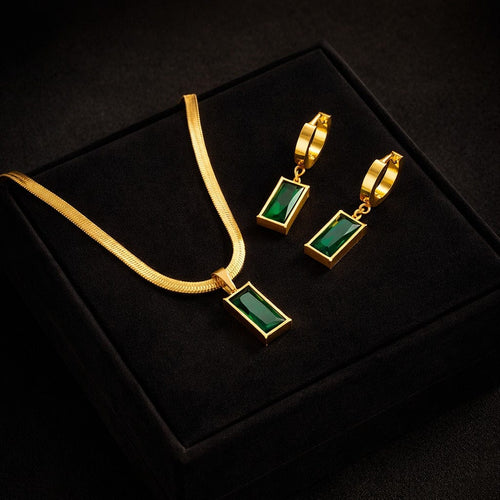Shoperly jewelry Sets Zoe 18k Gold Plated Stainless Steel Tarnish Free Waterproof Female Jewellery