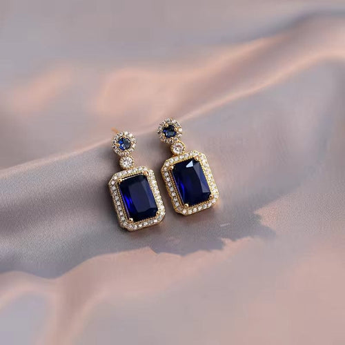 Shoperly JS-9-BLUE 18k Gold Plated Stainless Steel Tarnish Free Waterproof Female Jewellery
