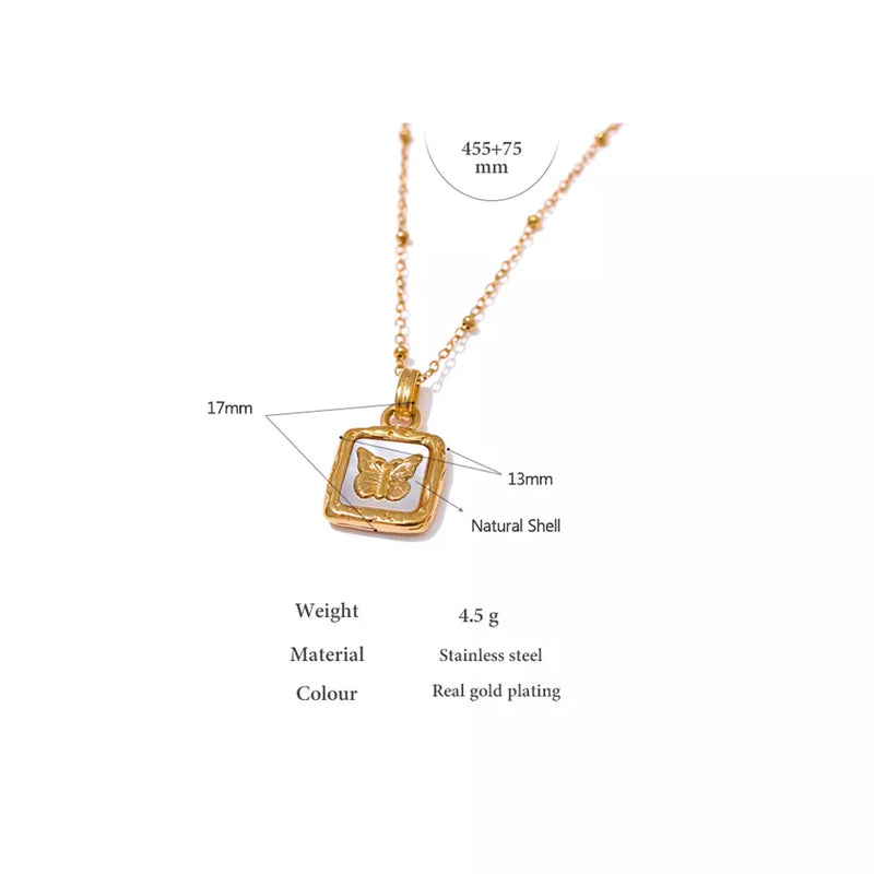 Shoperly Necklaces C-193 STAINLESS STEEL 18K GOLD PLATED ANTI TARNISH NECKLACE