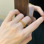 Shoperly R-100 18k Gold Plated Stainless Steel Tarnish Free Waterproof Female Jewellery