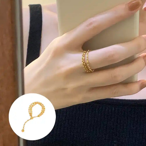 Shoperly R-100 18k Gold Plated Stainless Steel Tarnish Free Waterproof Female Jewellery