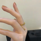 Shoperly R-100 18k Gold Plated Stainless Steel Tarnish Free Waterproof Female Jewellery
