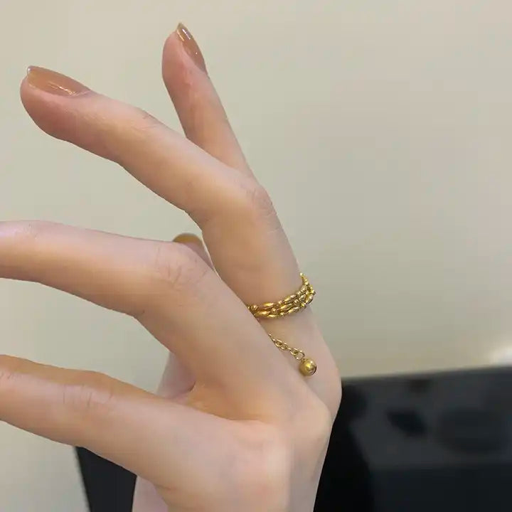 Shoperly R-100 18k Gold Plated Stainless Steel Tarnish Free Waterproof Female Jewellery
