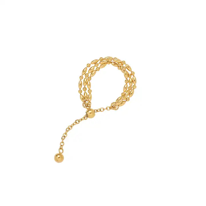 Shoperly R-100 18k Gold Plated Stainless Steel Tarnish Free Waterproof Female Jewellery
