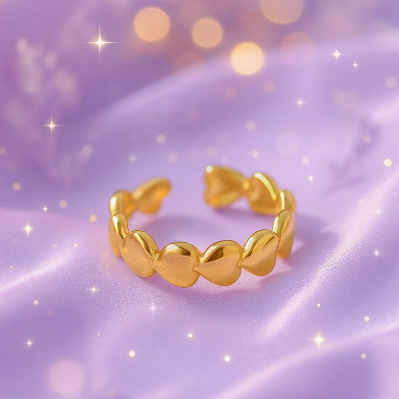 Shoperly R-111 18k Gold Plated Stainless Steel Tarnish Free Waterproof Female Jewellery