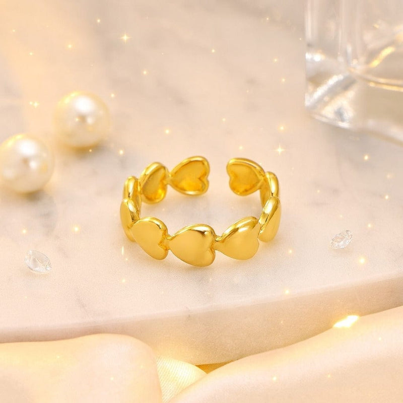 Shoperly R-111 18k Gold Plated Stainless Steel Tarnish Free Waterproof Female Jewellery