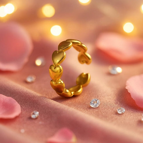 Shoperly R-111 18k Gold Plated Stainless Steel Tarnish Free Waterproof Female Jewellery