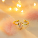 Shoperly R-121 18k Gold Plated Stainless Steel Tarnish Free Waterproof Female Jewellery