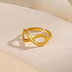 Shoperly R-123 18k Gold Plated Stainless Steel Tarnish Free Waterproof Female Jewellery