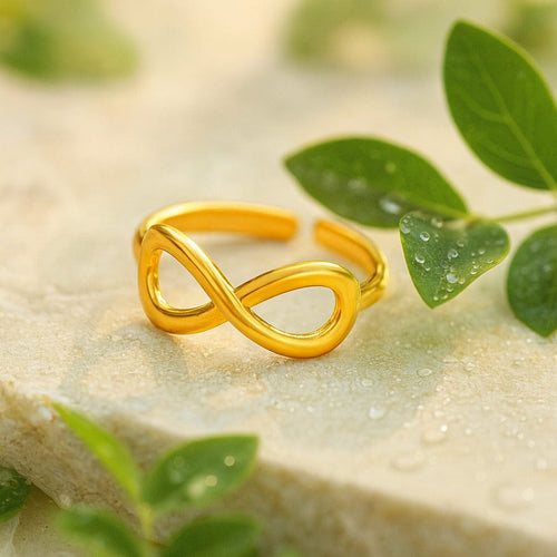 Shoperly R-123 18k Gold Plated Stainless Steel Tarnish Free Waterproof Female Jewellery