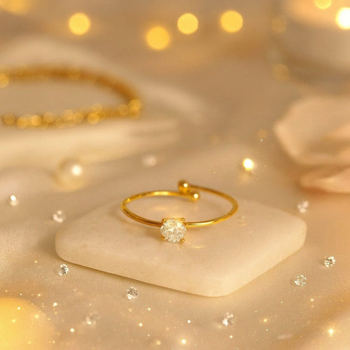 Shoperly R-126 18k Gold Plated Stainless Steel Tarnish Free Waterproof Female Jewellery
