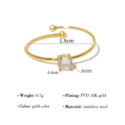 Shoperly R-126 18k Gold Plated Stainless Steel Tarnish Free Waterproof Female Jewellery