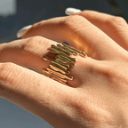 Shoperly Rings Elarose 18k Gold Plated Stainless Steel Tarnish Free Waterproof Female Jewellery