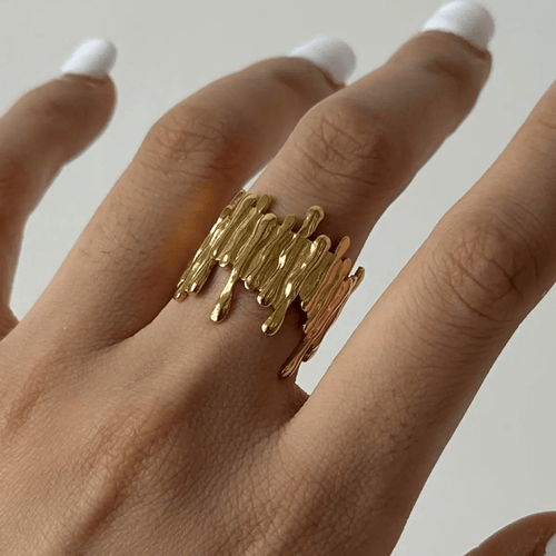 Shoperly Rings Elarose 18k Gold Plated Stainless Steel Tarnish Free Waterproof Female Jewellery