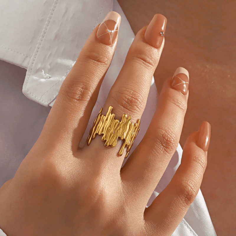 Shoperly Rings Elarose 18k Gold Plated Stainless Steel Tarnish Free Waterproof Female Jewellery