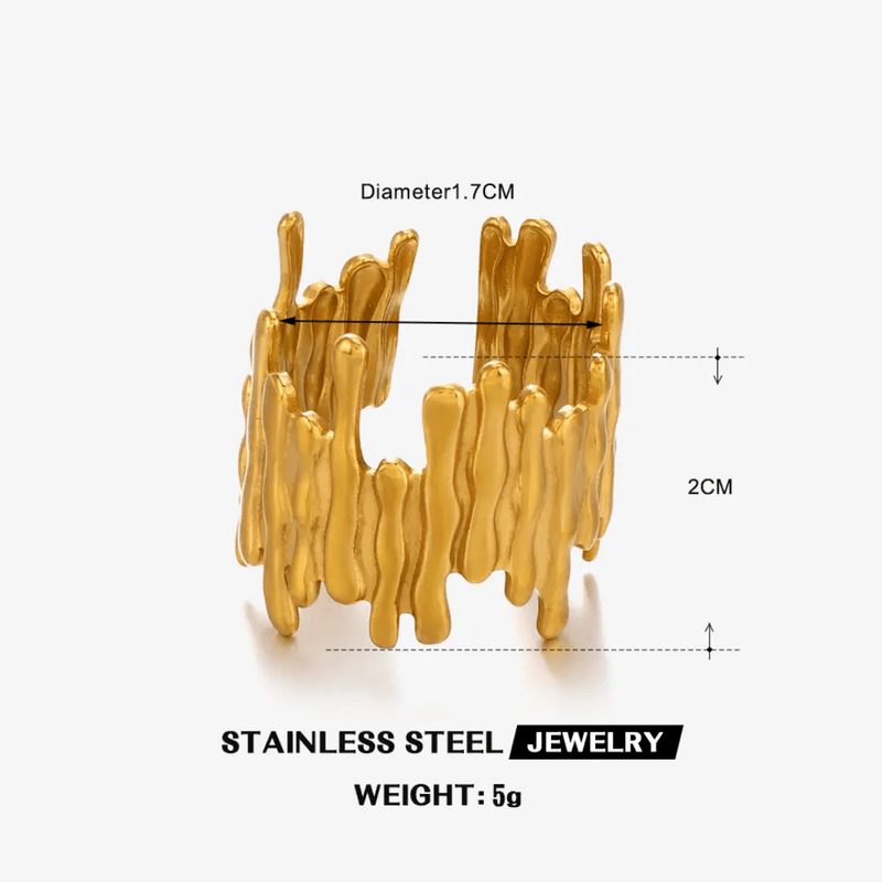 Shoperly Rings Elarose 18k Gold Plated Stainless Steel Tarnish Free Waterproof Female Jewellery