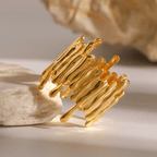Shoperly Rings Elarose 18k Gold Plated Stainless Steel Tarnish Free Waterproof Female Jewellery