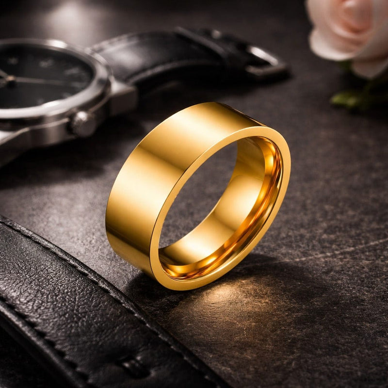 Shoperly Rings Glow male ring Stainless Steel Anti Tarnish Waterproof Male Jewellery