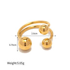 Shoperly Rings Mia 18k Gold Plated Stainless Steel Ring
