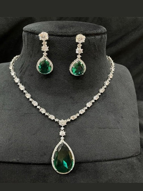 Buy Alora Set: Sparkling American Diamonds – Aganya kreation