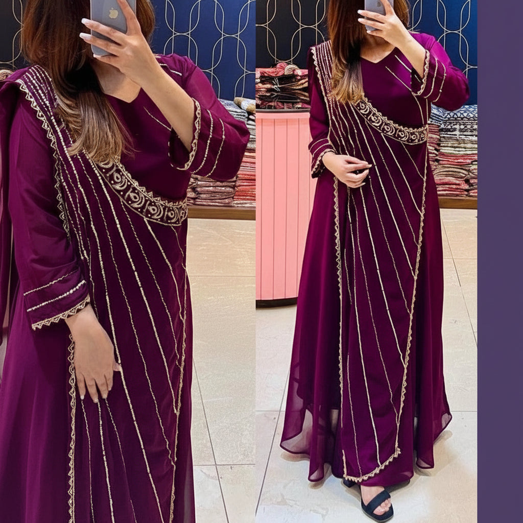 Indo Western Saree Style Gown