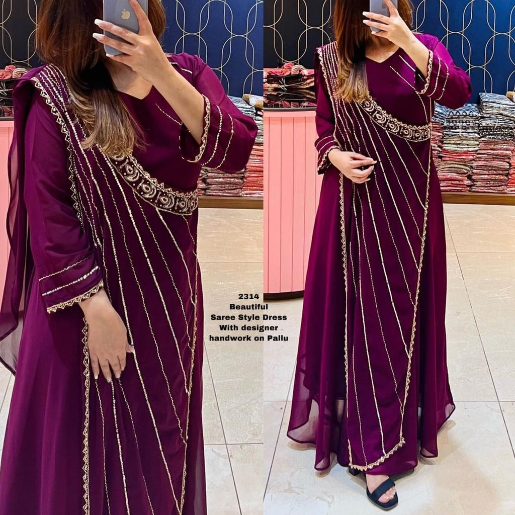 Indo Western Saree Style Gown