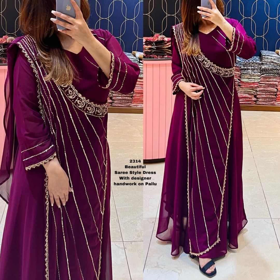 Indo Western Saree Style Gown