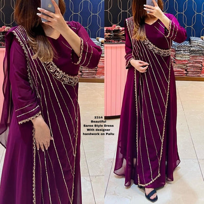 Indo Western Saree Style Gown
