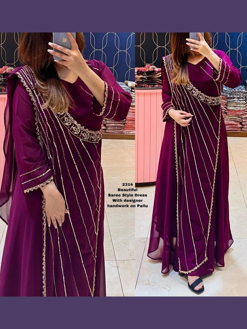 Indo Western Saree Style Gown