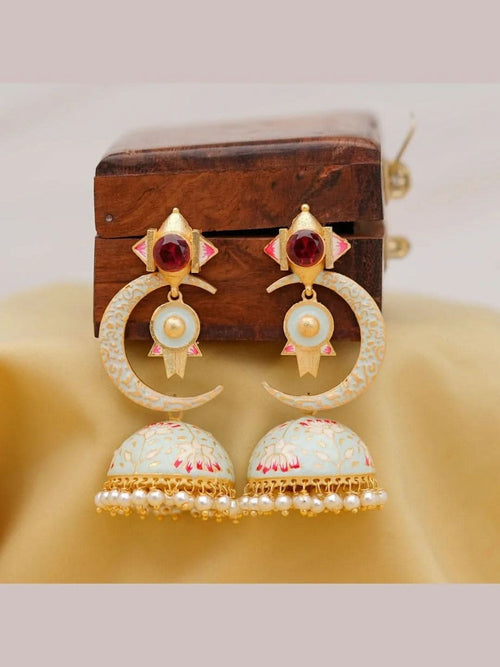 Aganya kreation Earrings Half Moon Jhumki - Elegant Chand Jhumki Jewelry