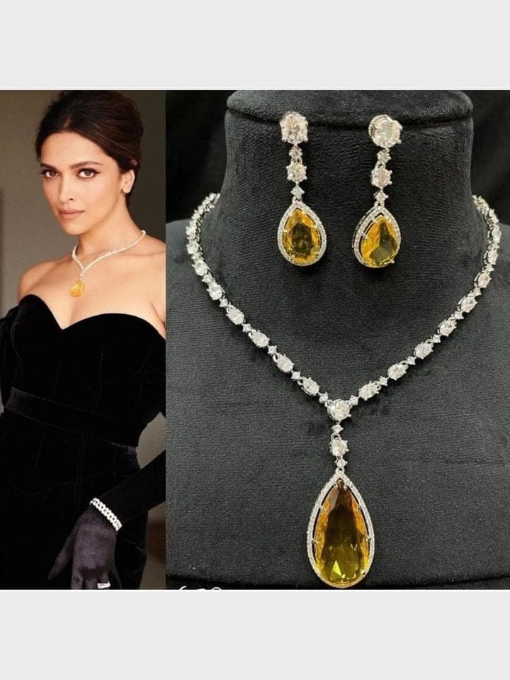 Aganya kreation jewelry Sets Elegant Alora Set - Silver Plated Doublet Stone Jewelry