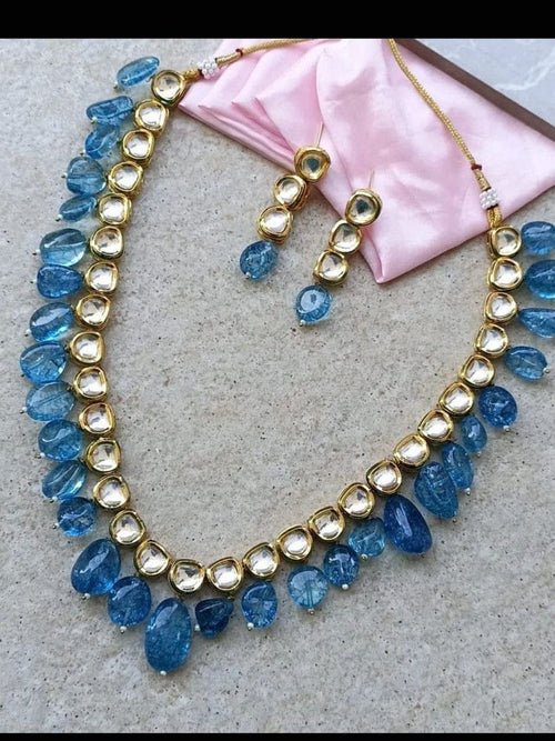 Aganya kreation Tani Set - Handmade Ethnic & Western Jewelry Blue Blue
