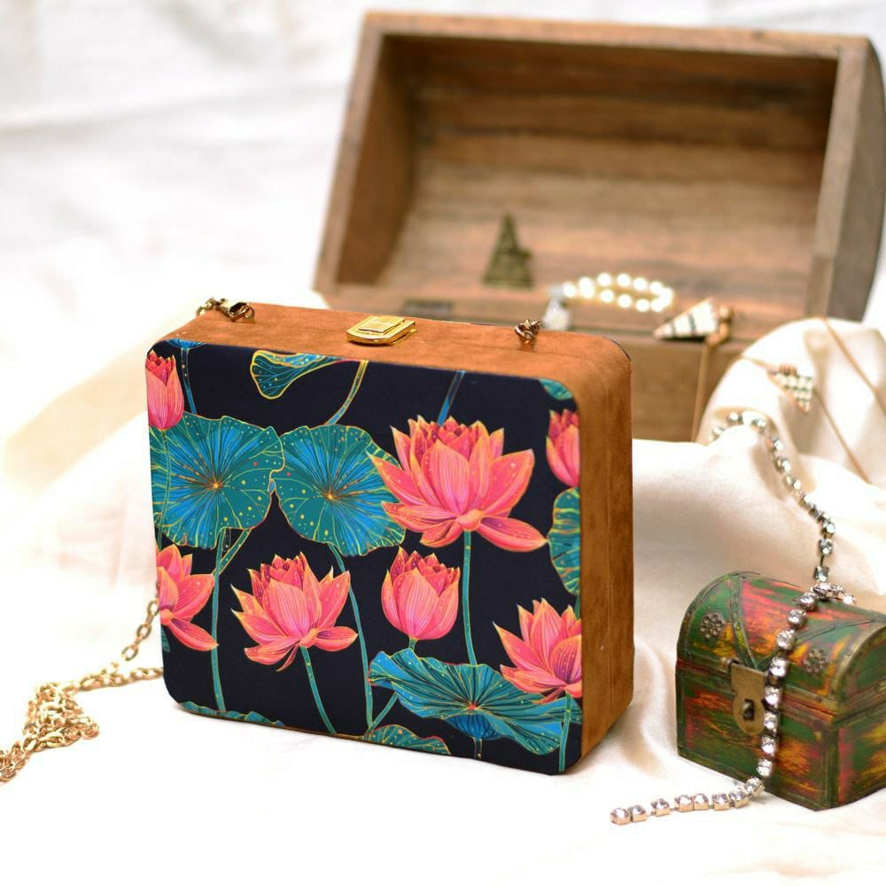 Lotus clutch - Aganya kreation