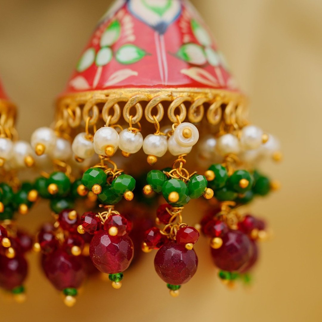 Meenakari Earrings - Aganya kreation