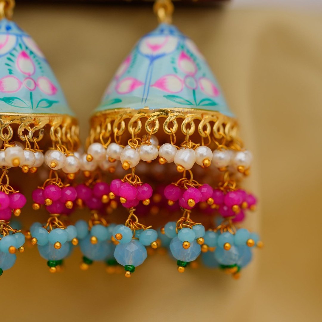 Meenakari Earrings - Aganya kreation