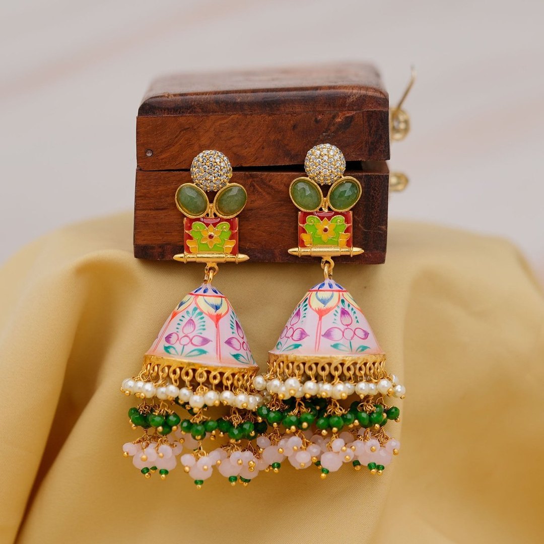 Meenakari Earrings - Aganya kreation